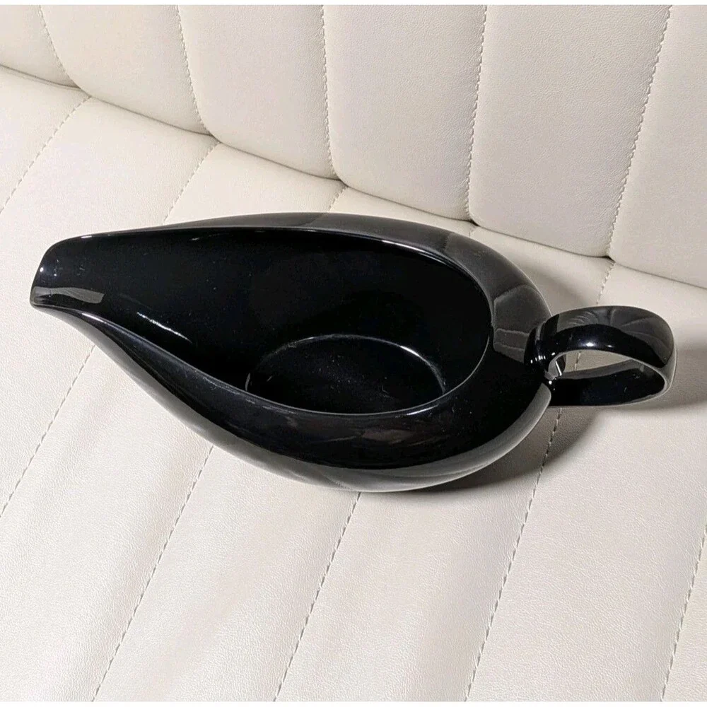 Fitz and Floyd Total Color Spectrum Black Gravy Boat